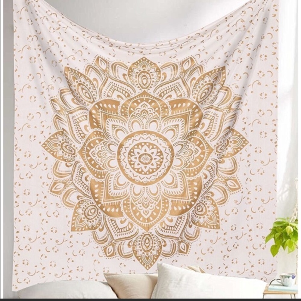 Gold and White Tapestry